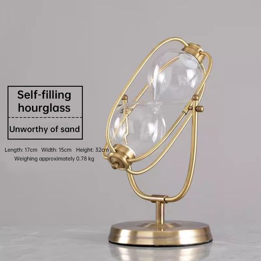Vintage Metal Hourglass Bottle Sand Clock – Retro Creative Desk Decor for Office, Study & Bedroom